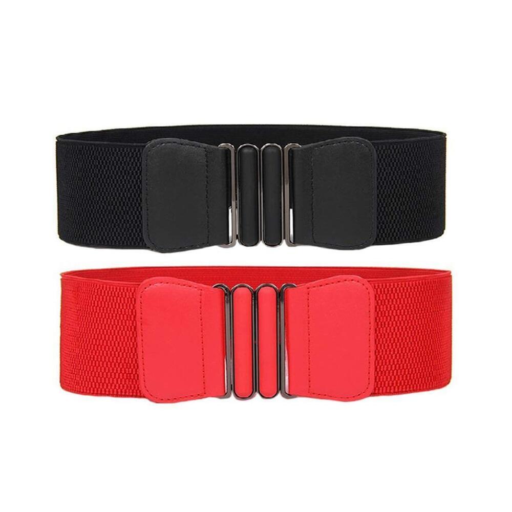 3186 3 Pack Women's Elastic Wide Stretchy Waist Cinch Belt Waistband
